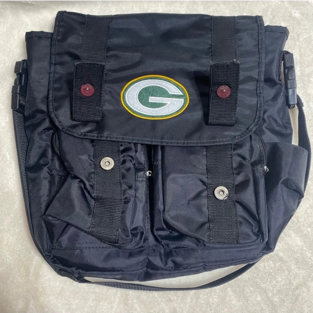 NFL Greenbay Packers Diaper/Crossbody Shoulder Bag Black Football Team Logo 🏈